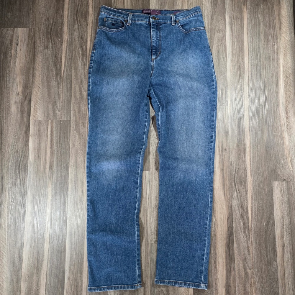Gloria Vanderbilt Amanda High Rise Tapered Jeans Medium Wash Blue Womens Size 12